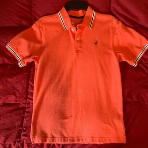 Nautica orange size L(14-16) boys polo.